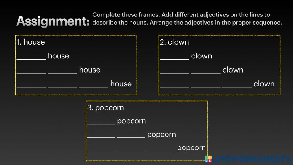 Order of Adjectives