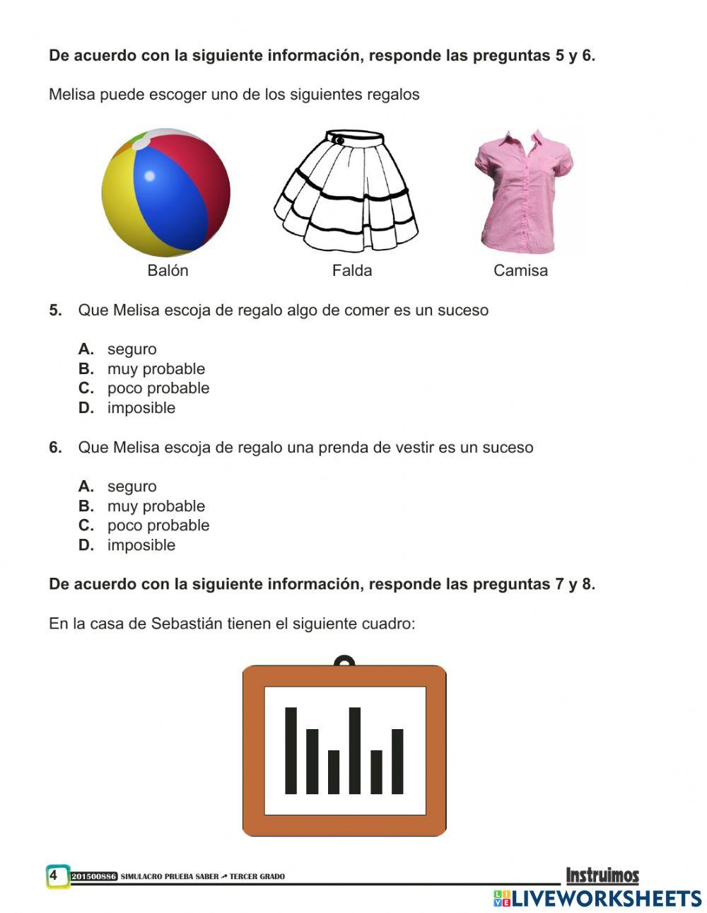 Prueba saber matemáticas