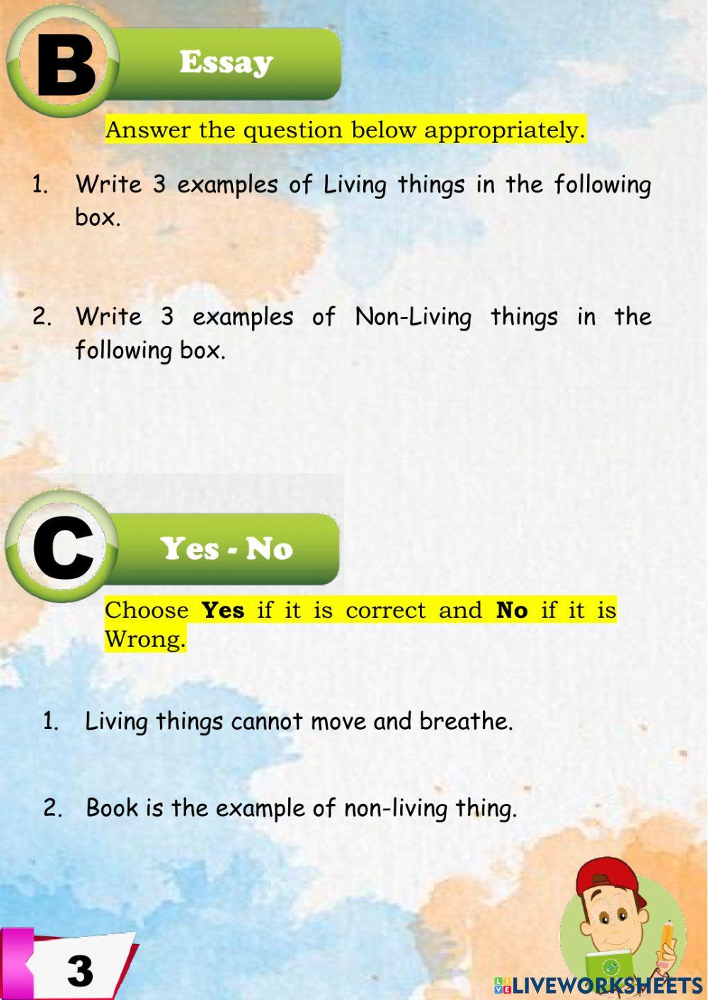 Science-Grade 1 : Living & Non Living Things