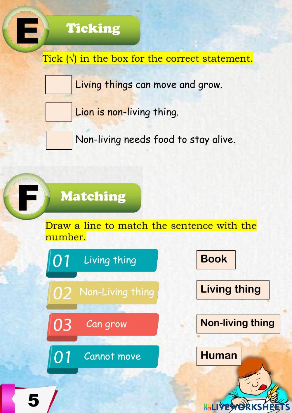 Science-Grade 1 : Living & Non Living Things