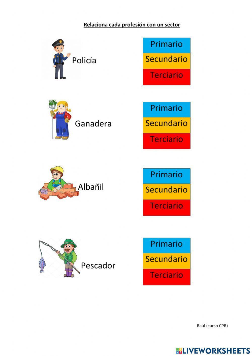 Profesiones y sectores