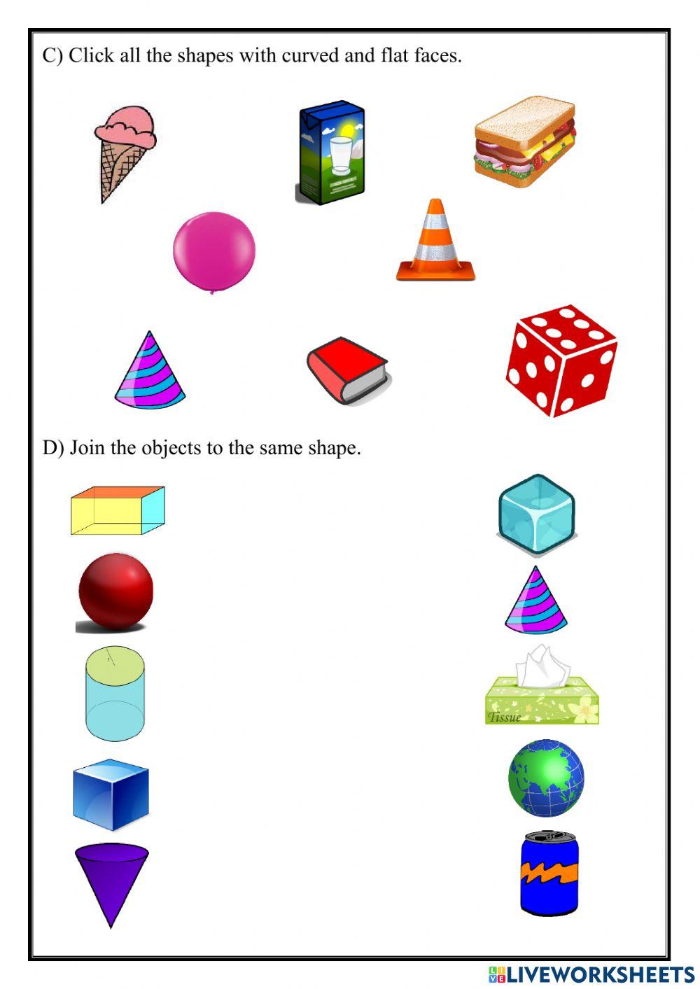 Sorting 3D shapes