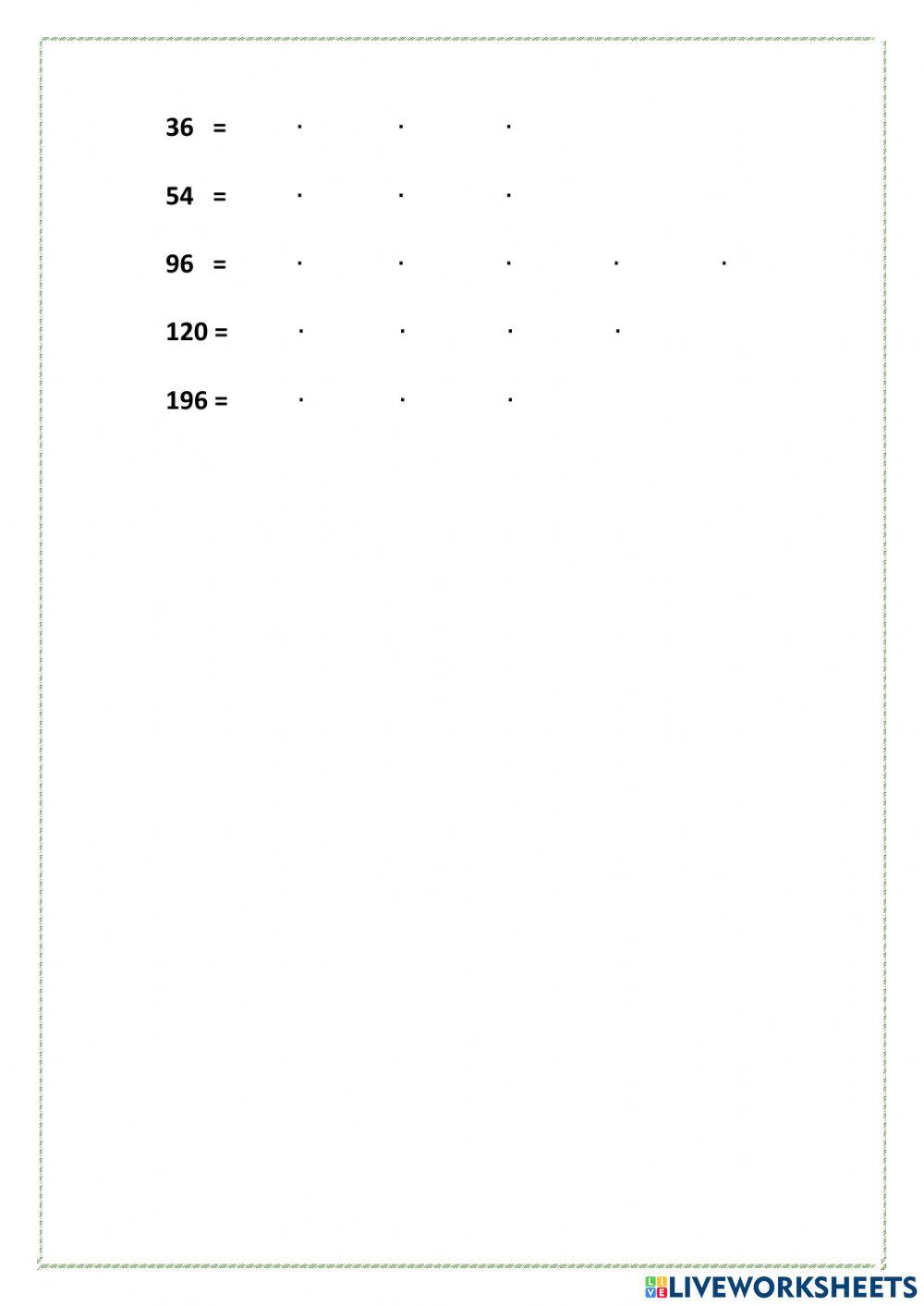 Prvočíselný rozklad