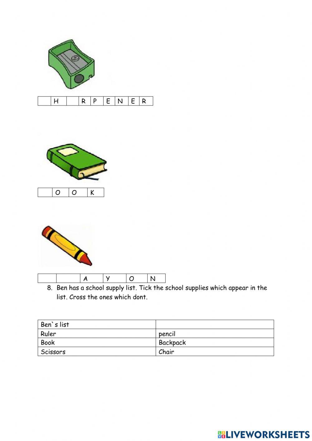 First graders: exam 1