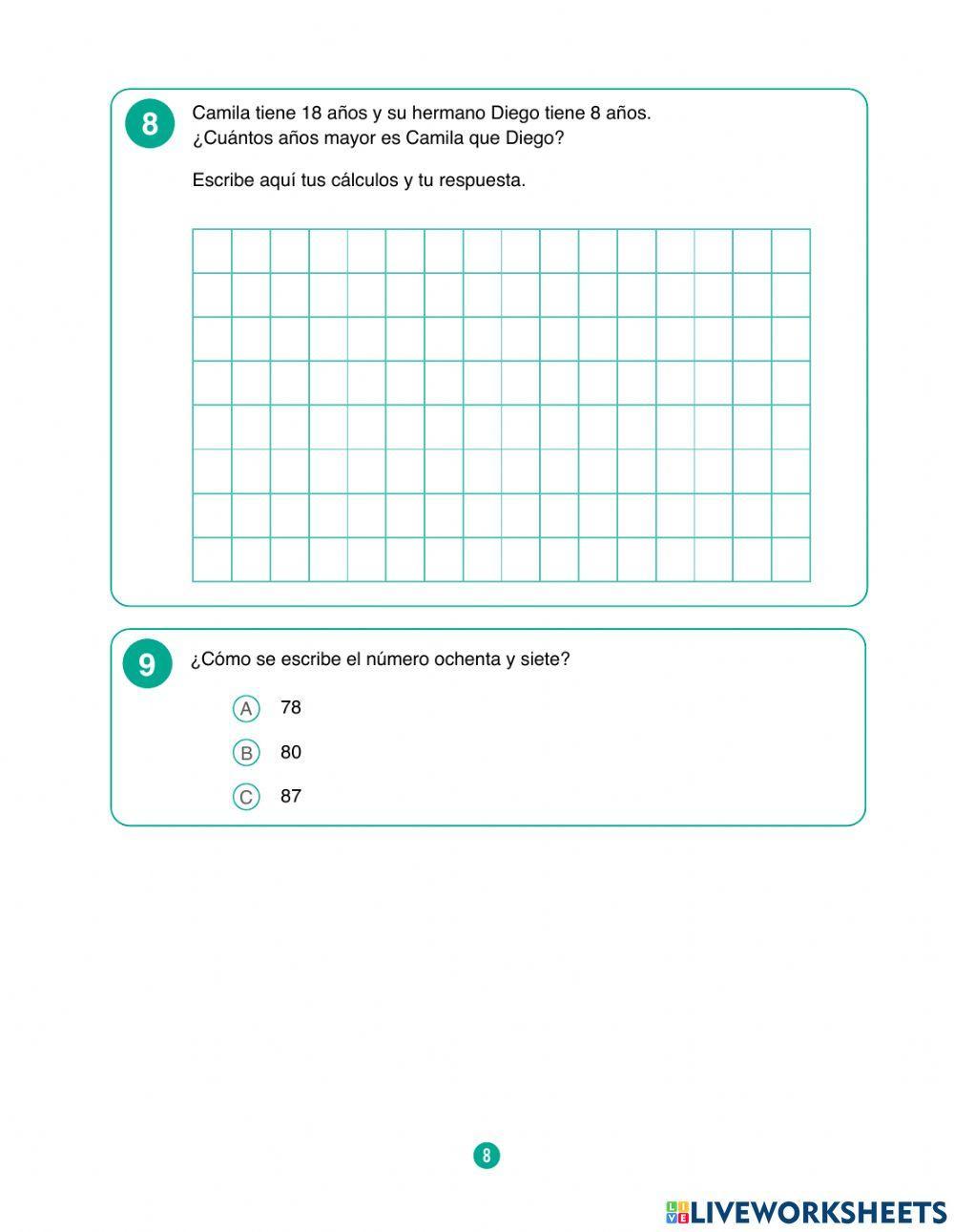 Diagnóstico Integral de Aprendizajes Matemática