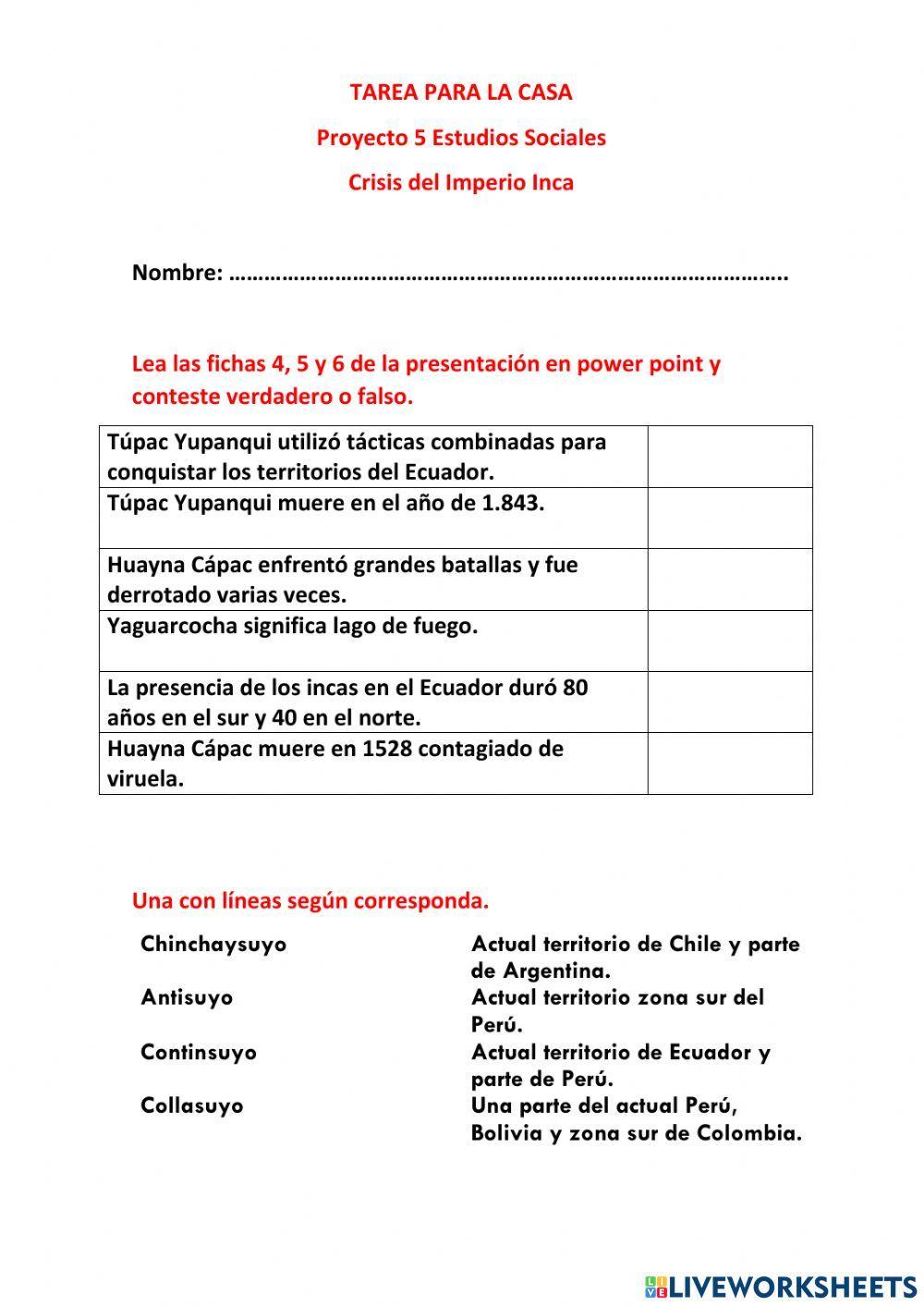 Crisis en el Imperio Inca