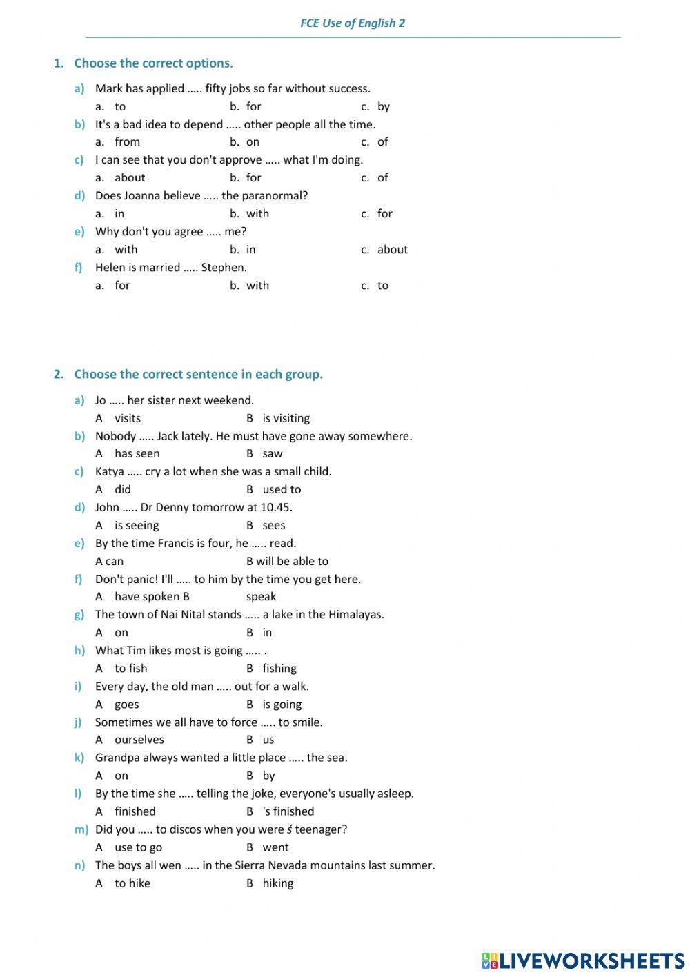 FCE Use of English 2