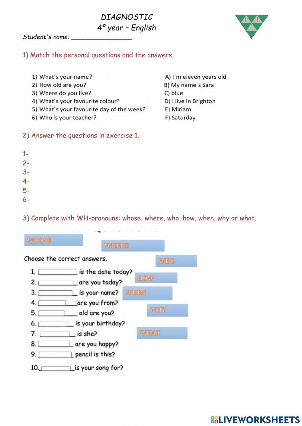 Diagnostic 4º Rojas