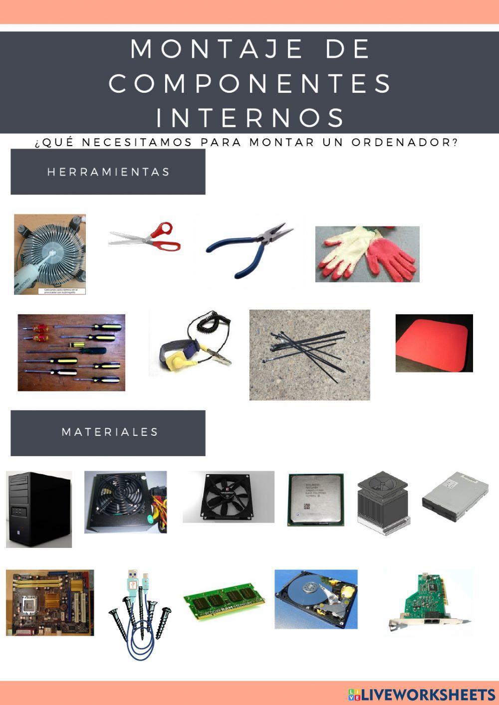 Montaje de componentes internos