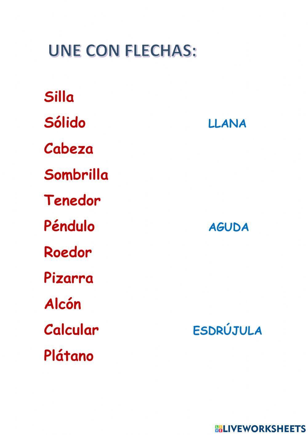 Acentuación de palabras