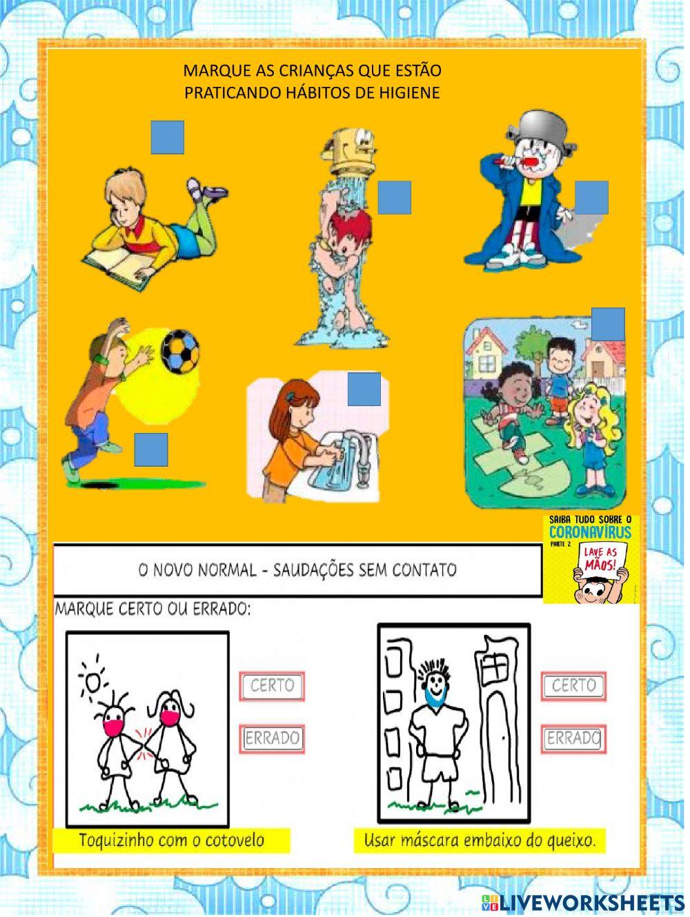 Atividade 028 - higiene e coronavírus