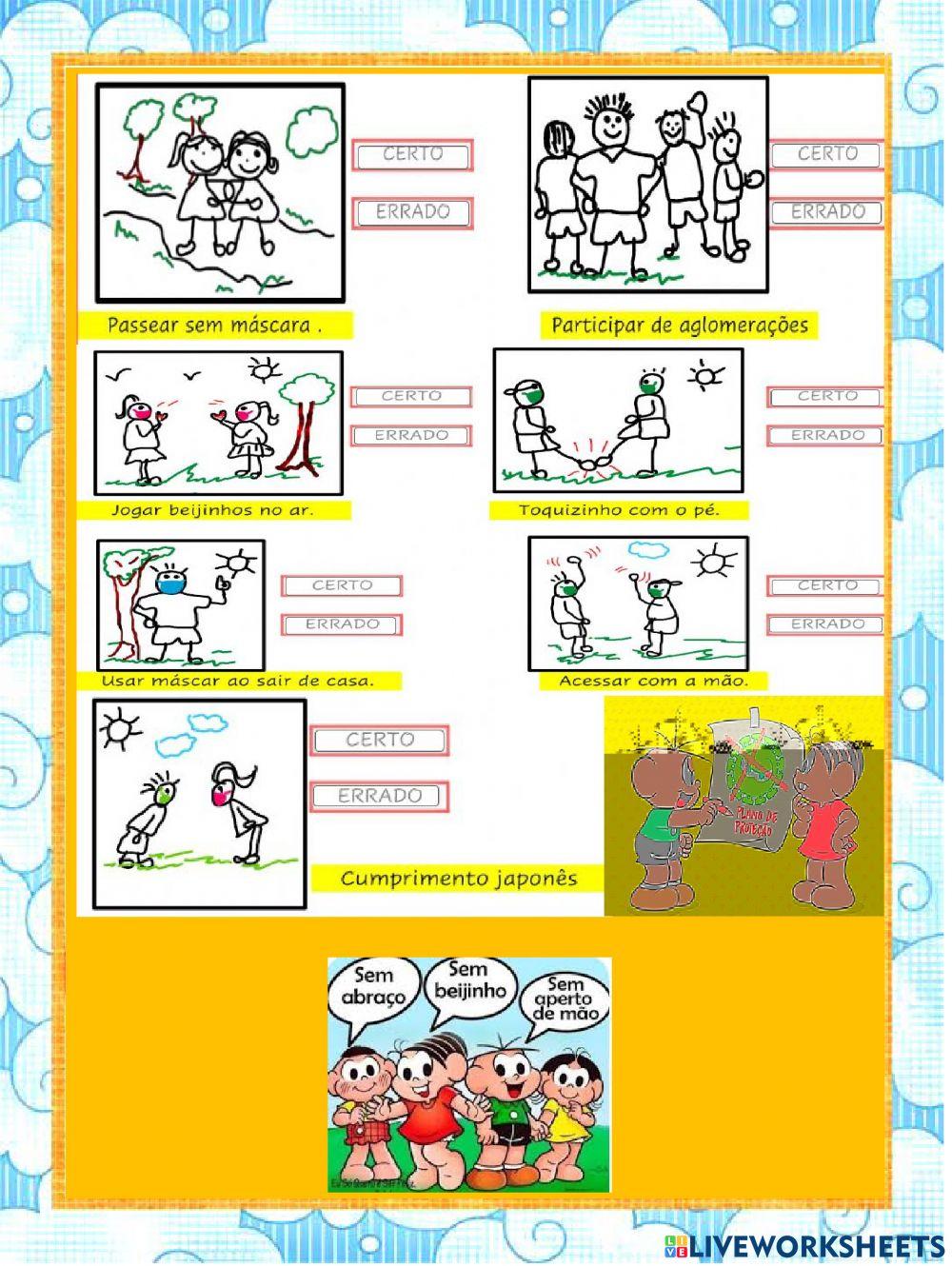 Atividade 028 - higiene e coronavírus