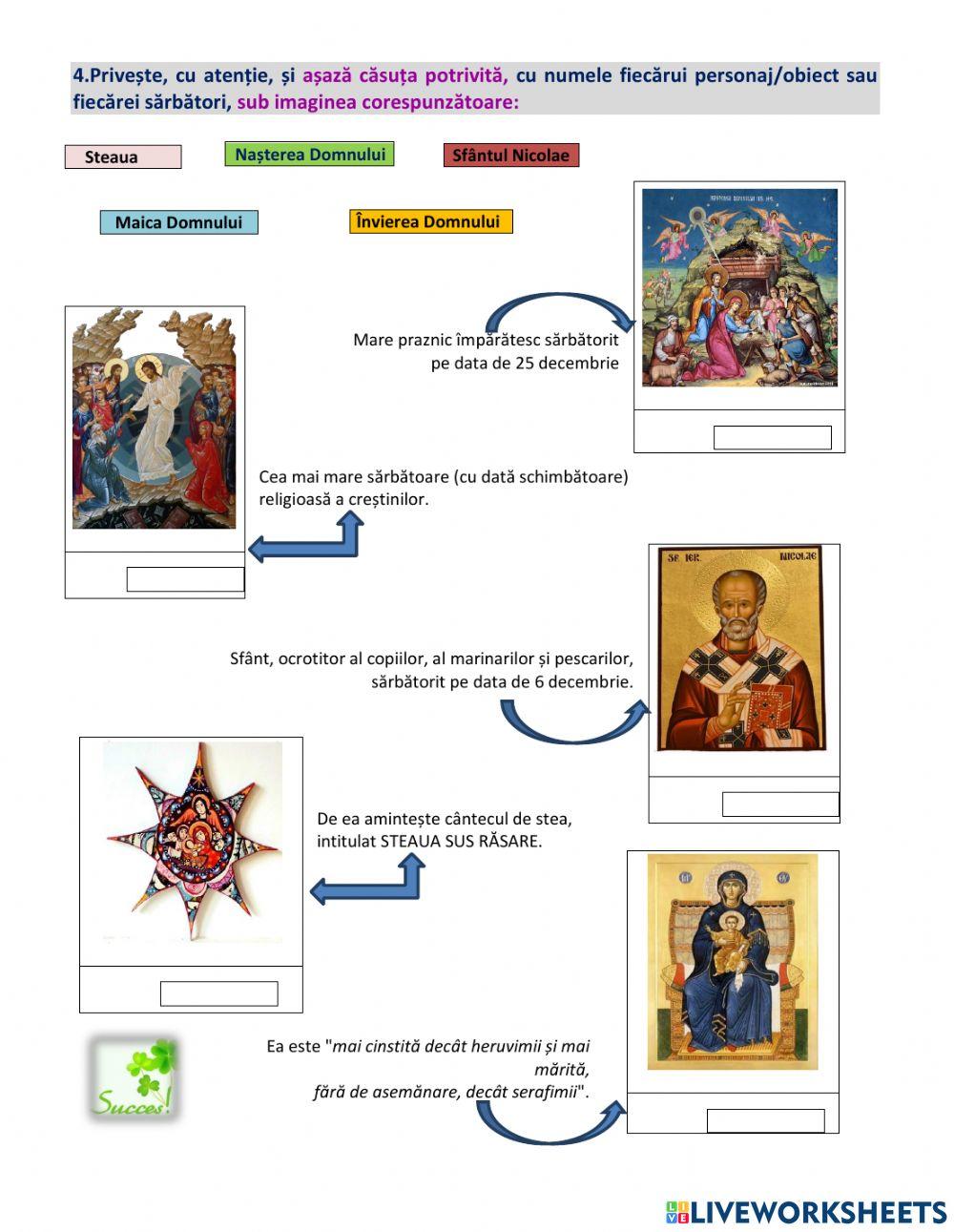 EAVALUARE clasa a VII-a, VIAȚA COMUNITĂȚII ȘI SĂRBĂTORILE CREȘTINE