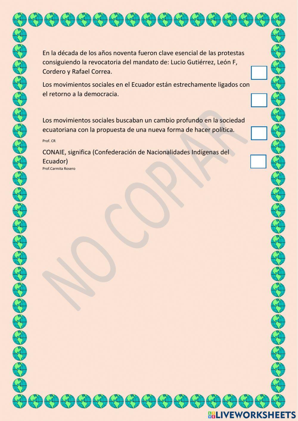 Los movimientos contemporáneos