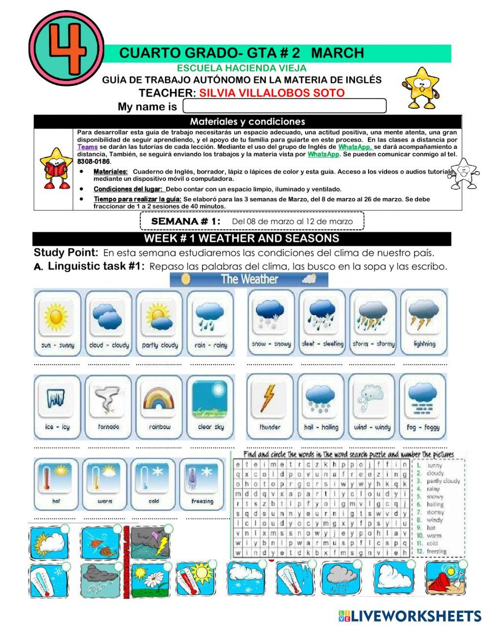 GTA - 2 March Semana 1 y 2 Cuarto Grado