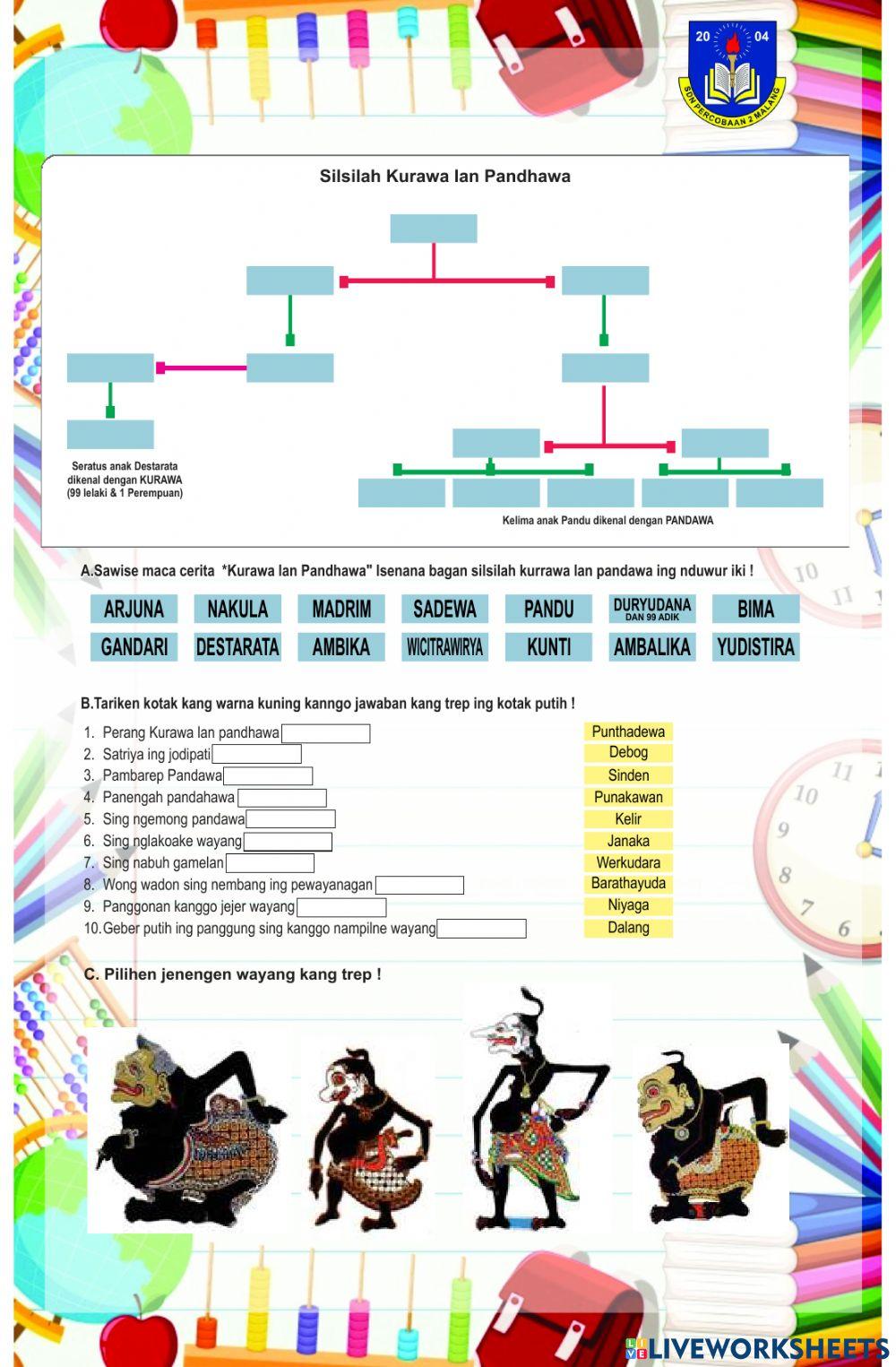 LKPD Bahas Jawa Pandawa lan Kurawa