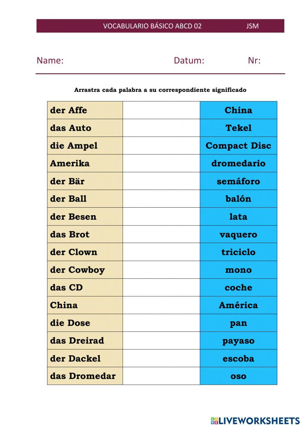 Vocabulario Basico ABCD 02