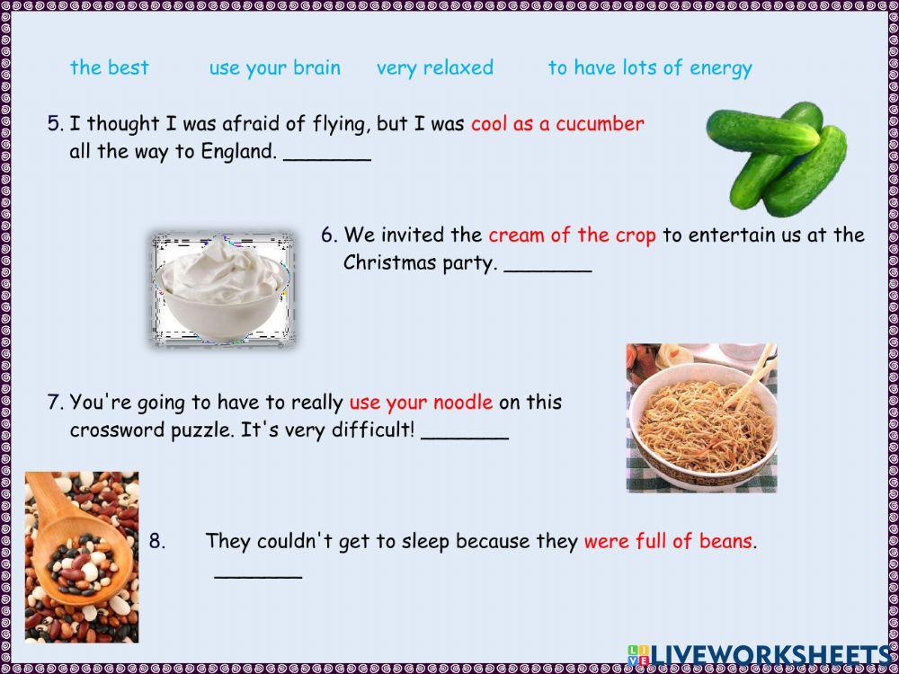Food idioms