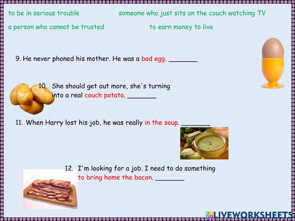 Food idioms