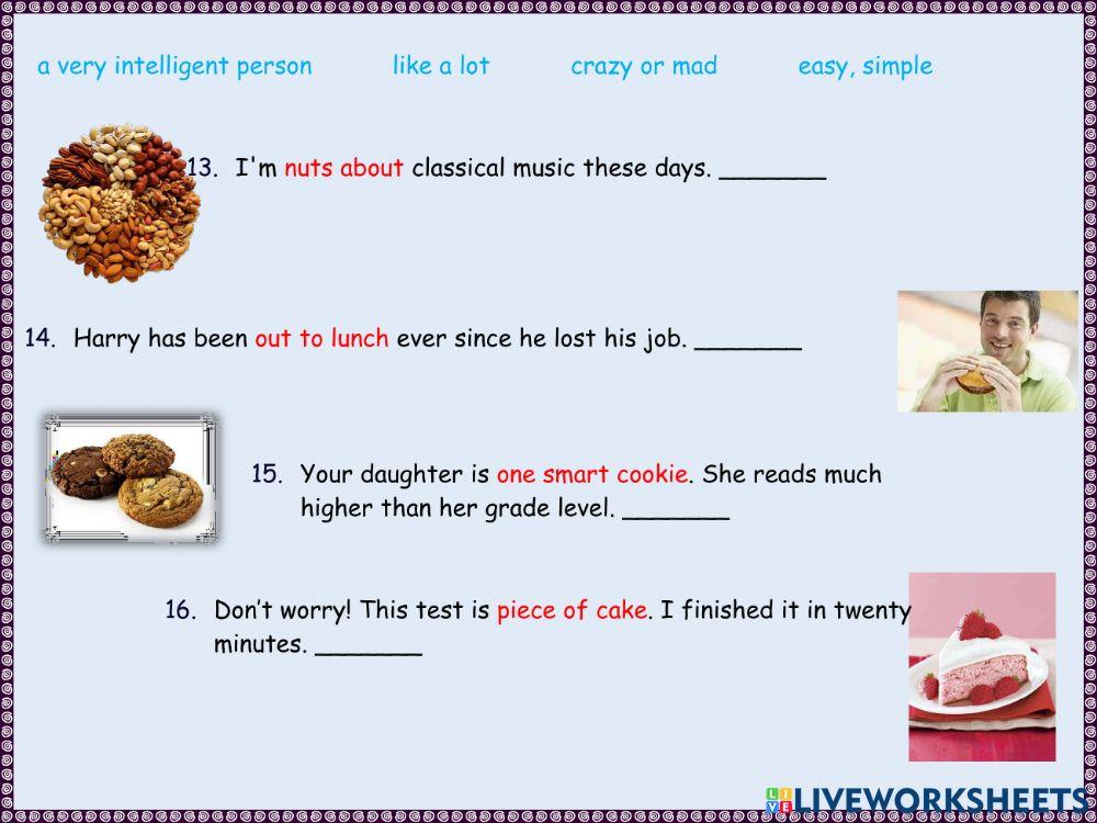 Food idioms