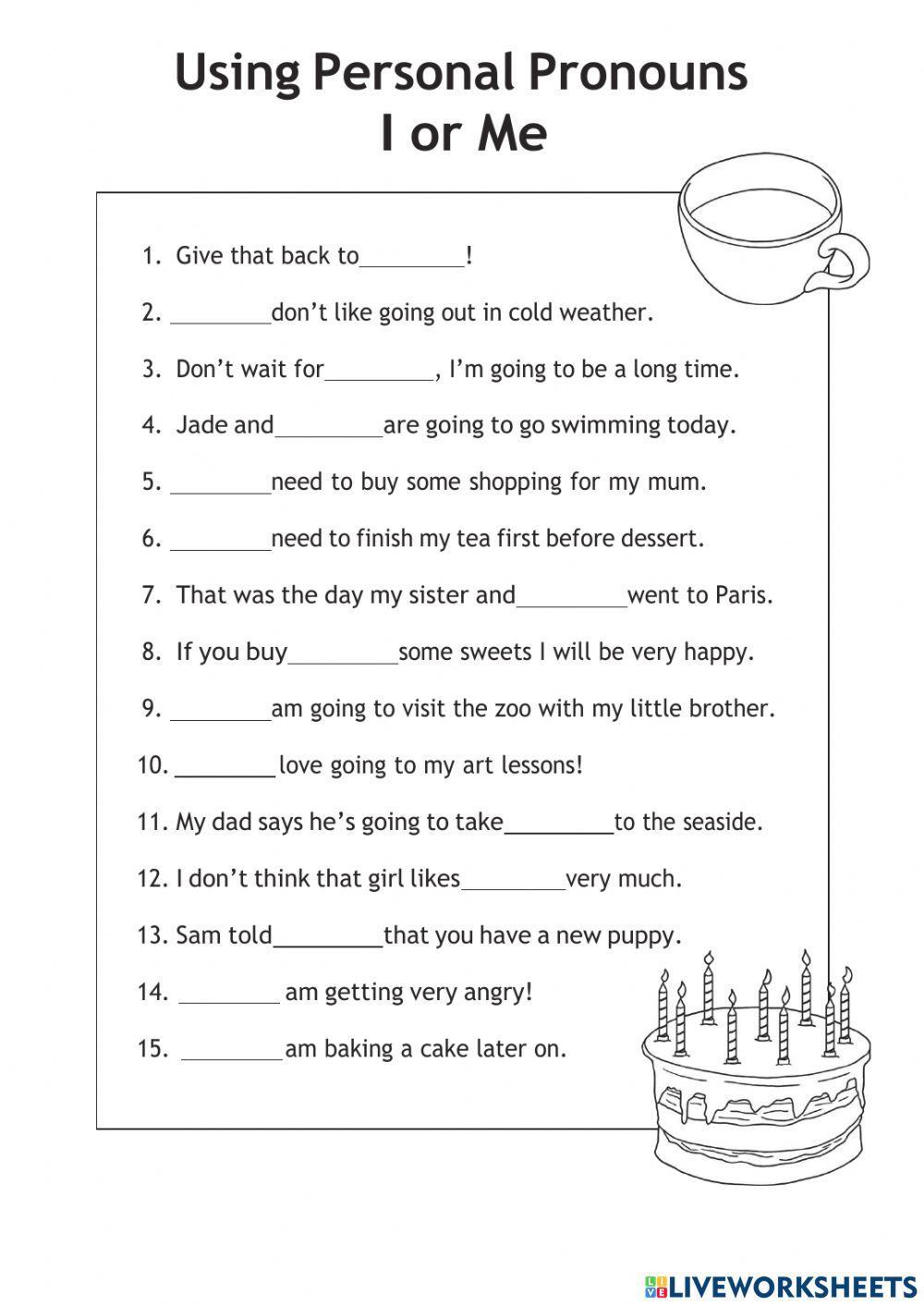 Using Pronouns I and me