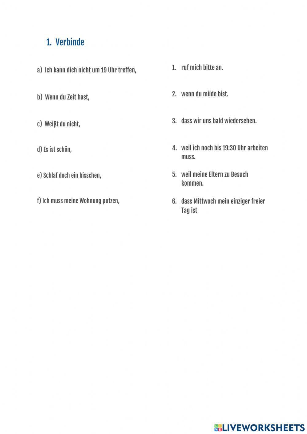 Konjunktionen  „dass- und  „weil-