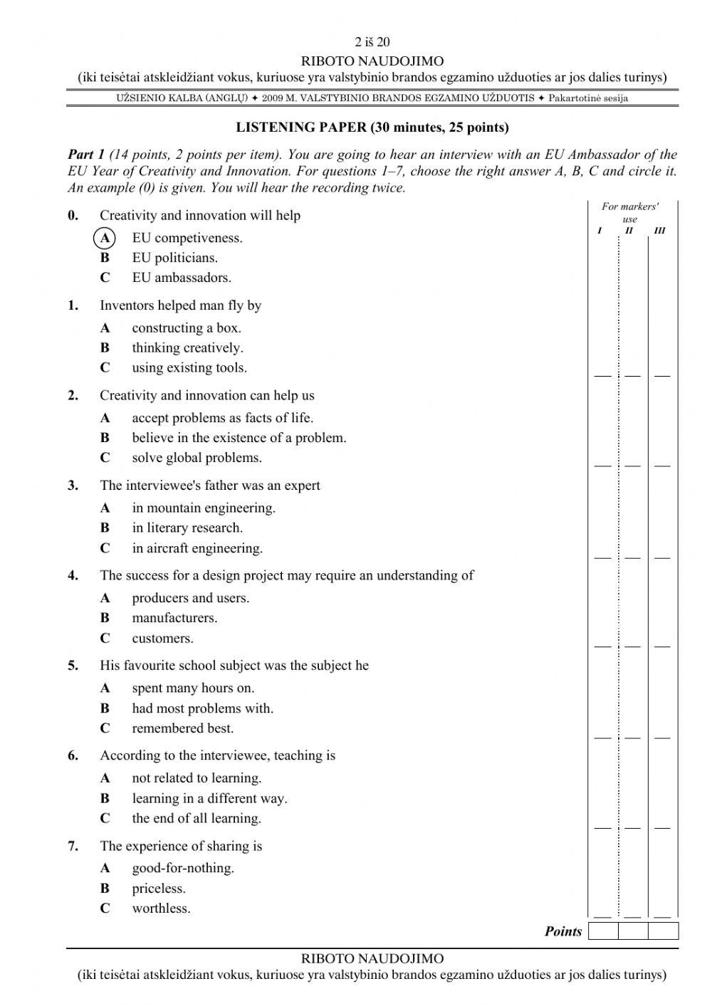 2009 valstybinis pakartotine