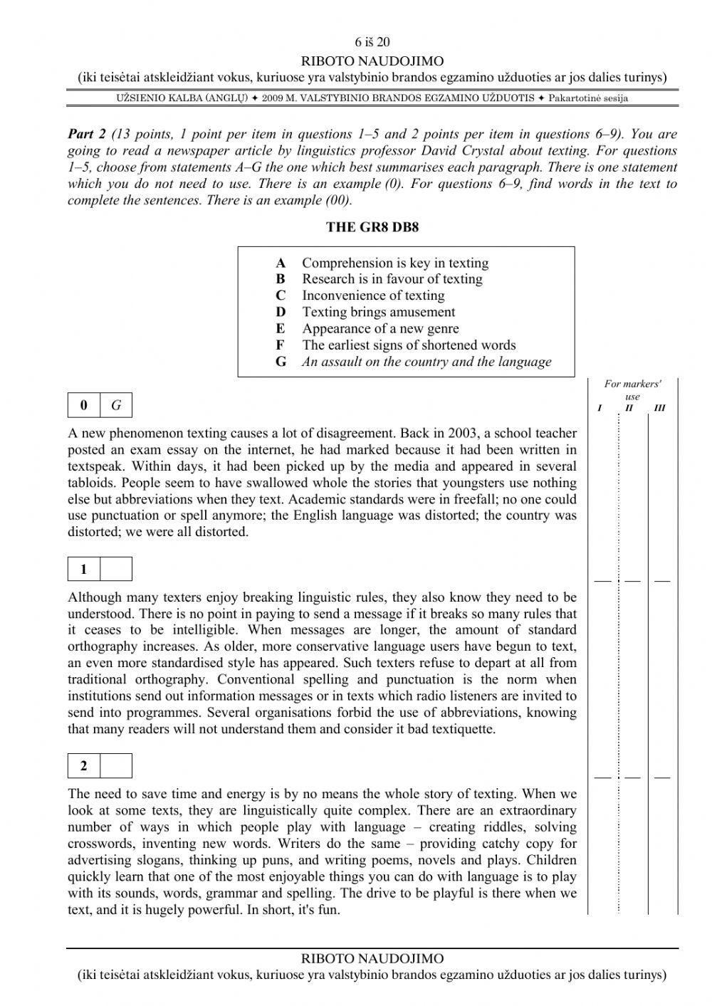 2009 valstybinis pakartotine