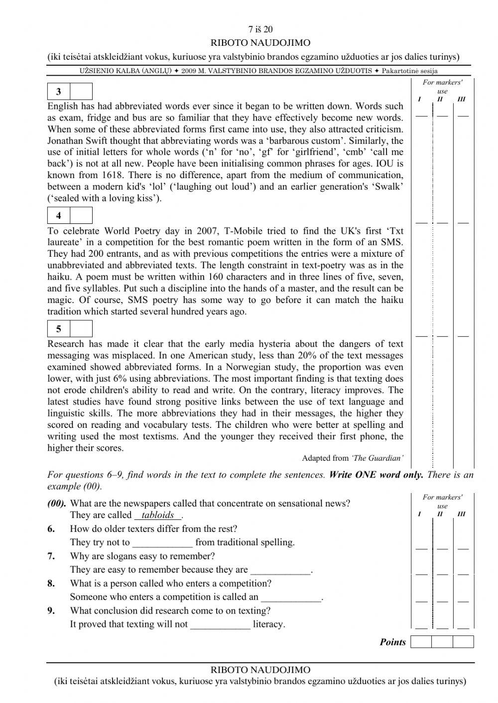 2009 valstybinis pakartotine