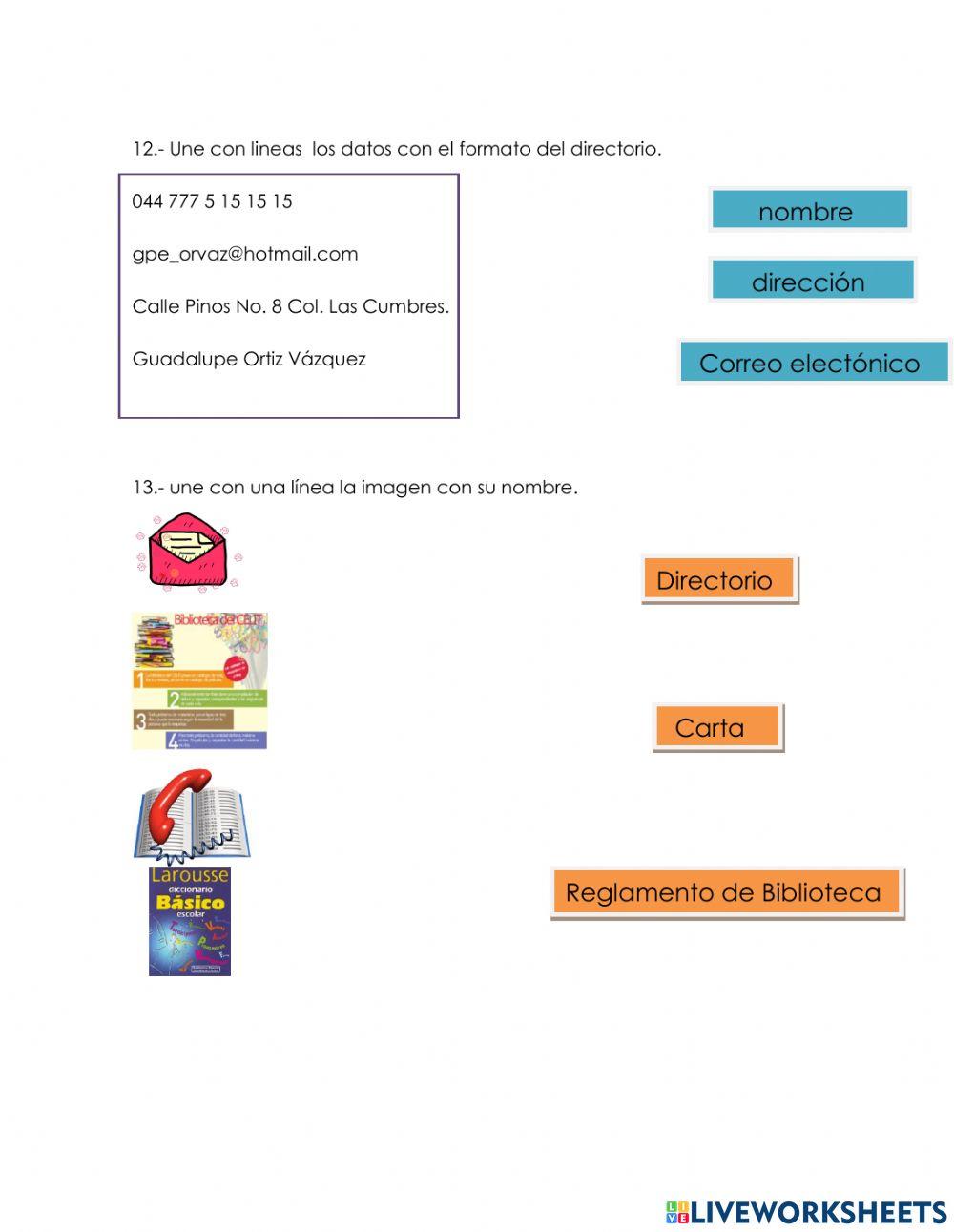 ESPAÑOL 3° a 6° REPASO
