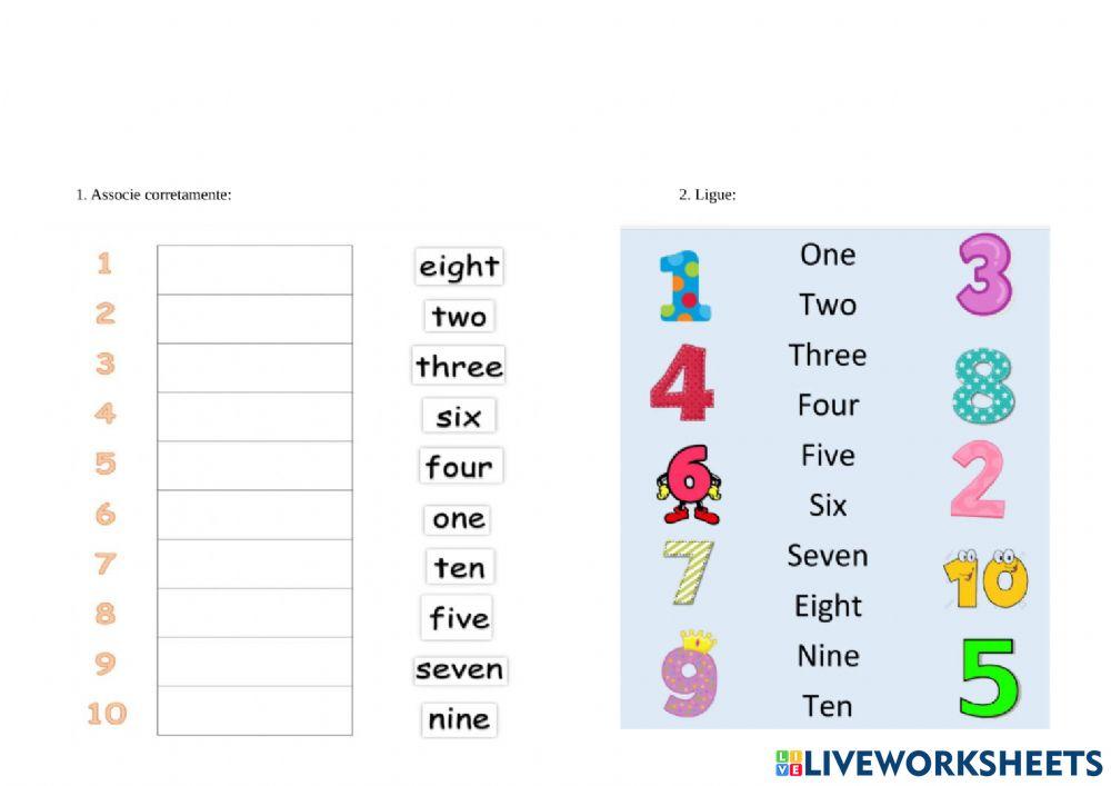 Numbers 1 to 10 Numbers 1 to 10