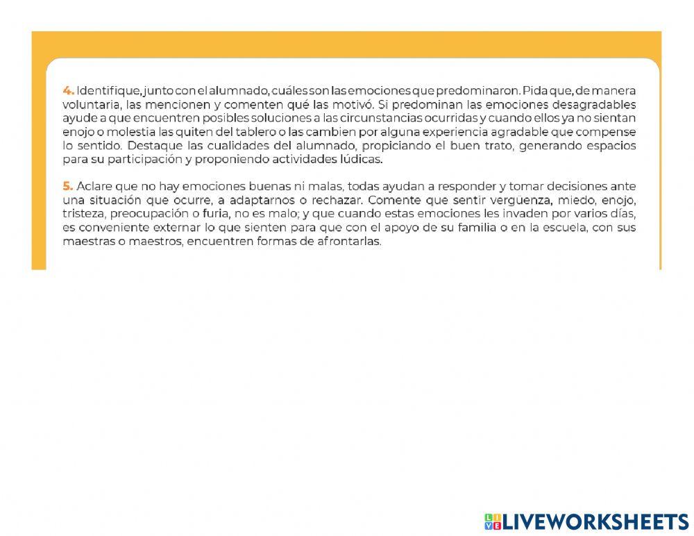 Tablero de emociones