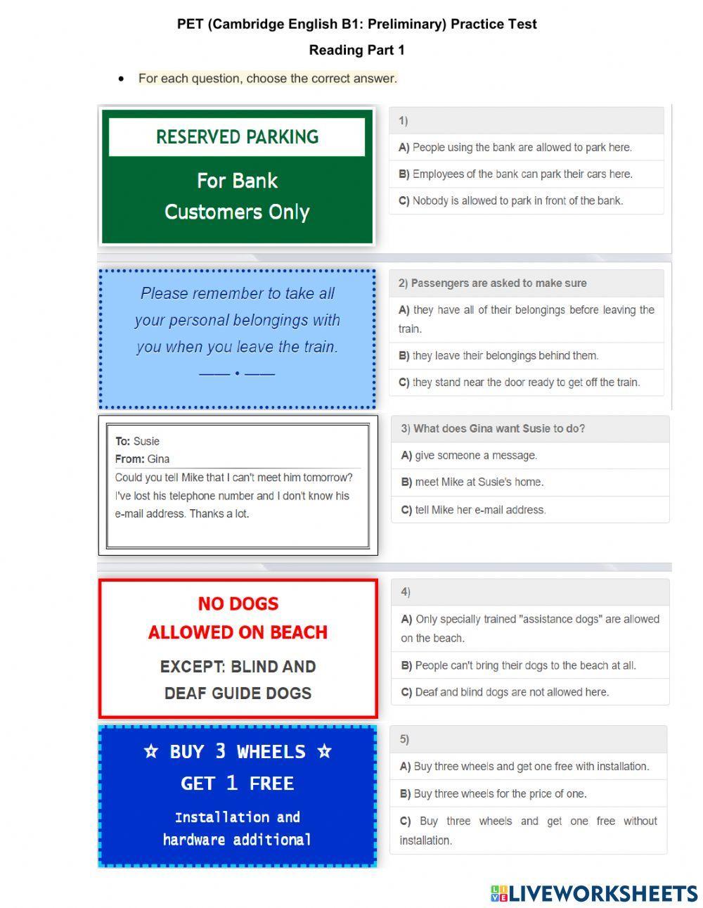 PET Part 1 to 6 (2020)