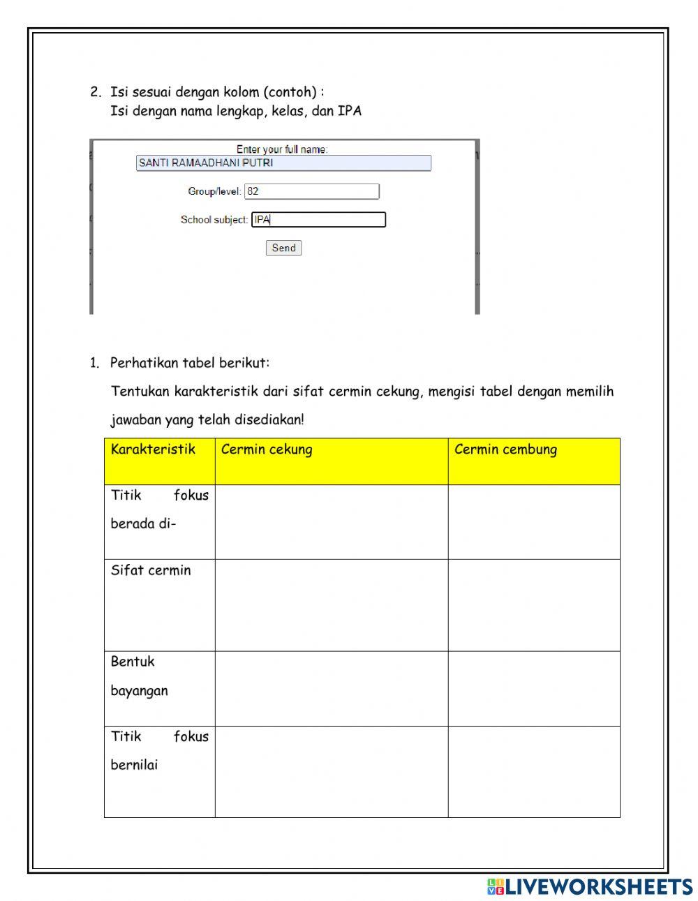 LKPD Cermin dan Lensa