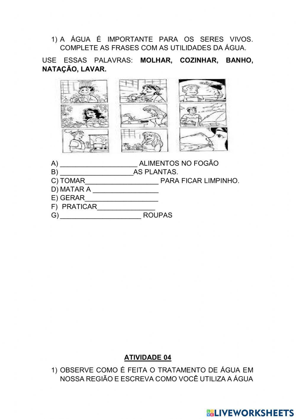 Atividade Dia Mundial da Água