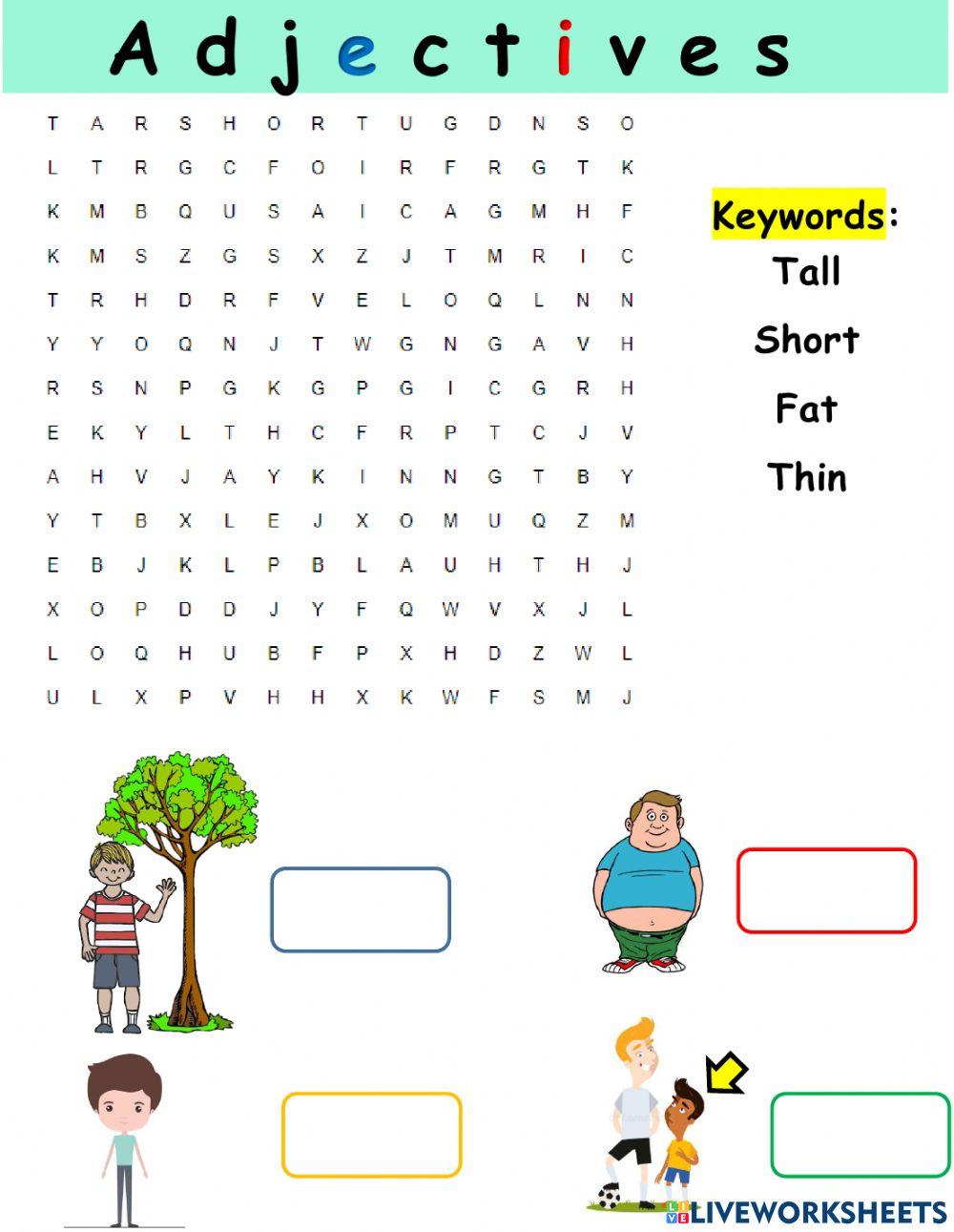 ADJECTIVES - SECOND GRADE online exercise for | Live Worksheets