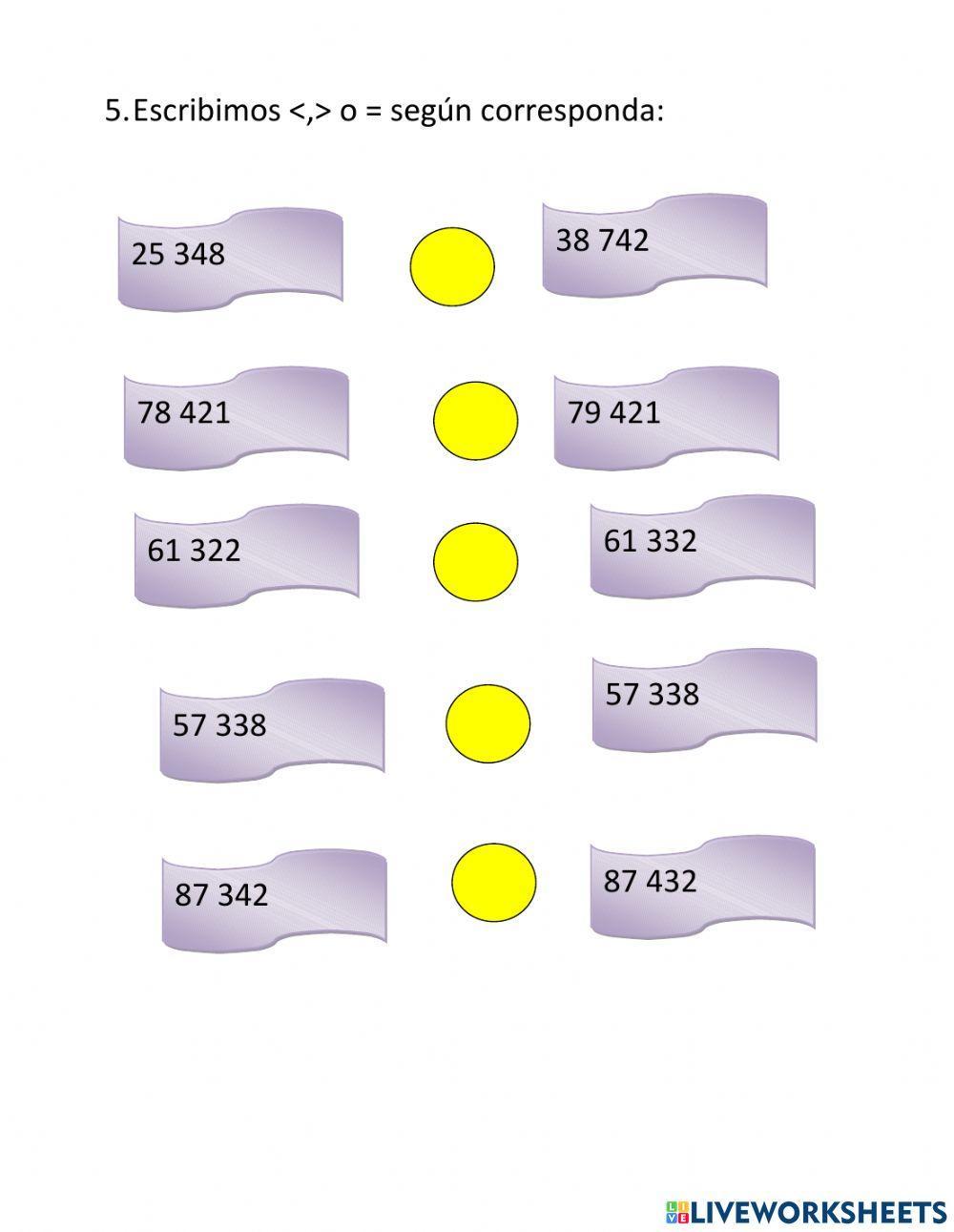 Números de cinco cifras
