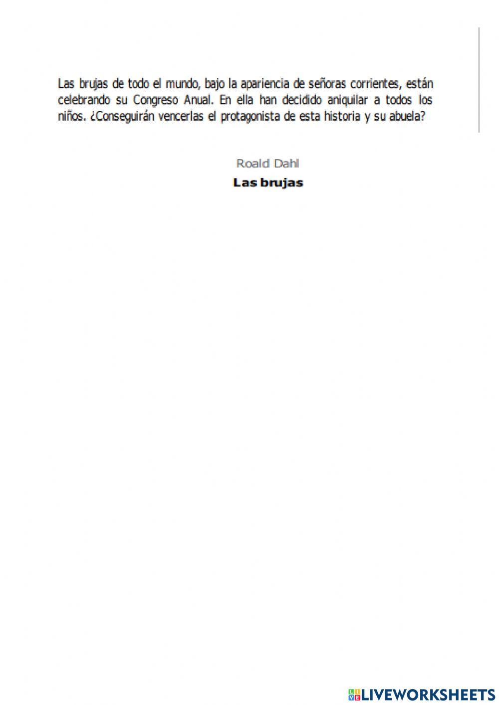 Ejercicio de comprensión lectora