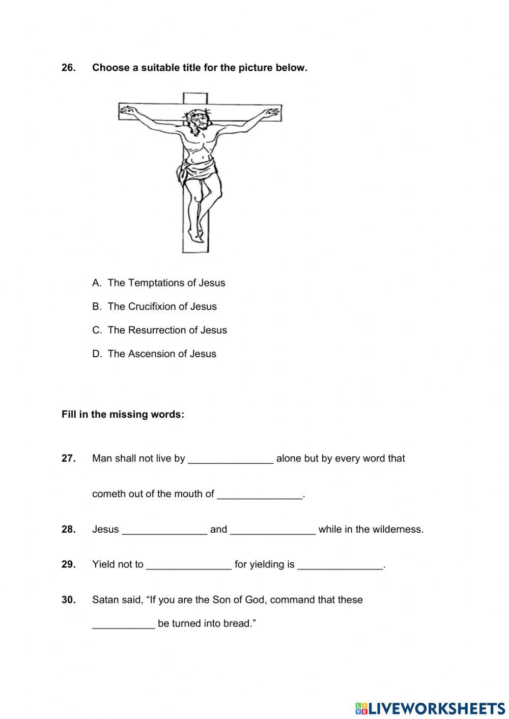 Religious and Moral Education Assessment - Term 2 2021