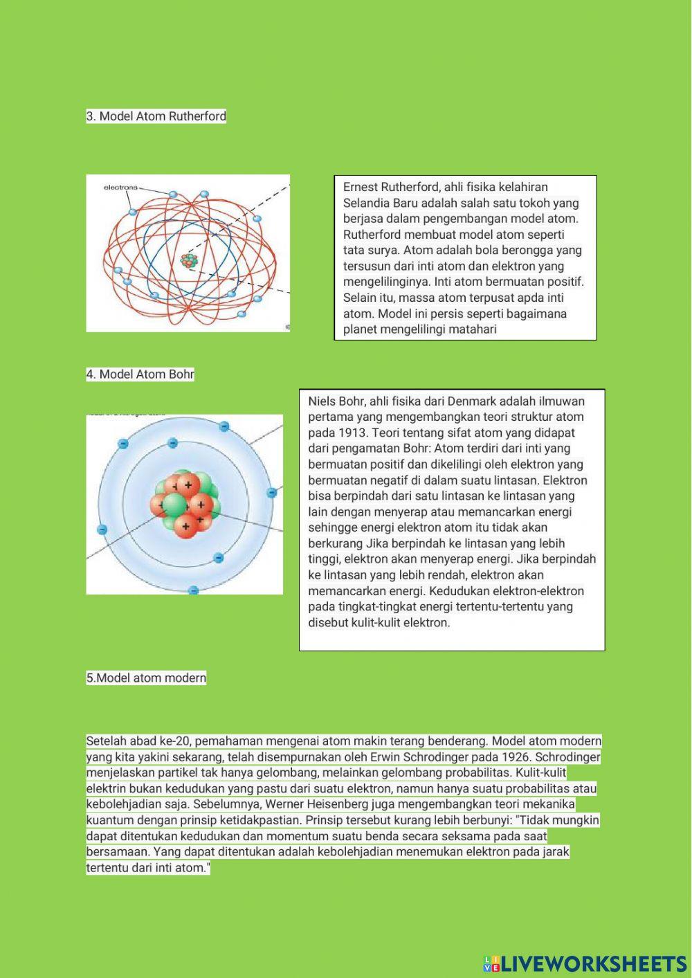 Lkpd perkembangan model atom
