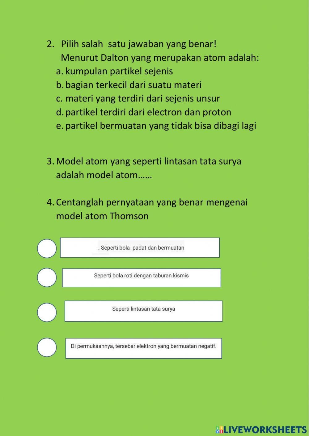 Lkpd perkembangan model atom