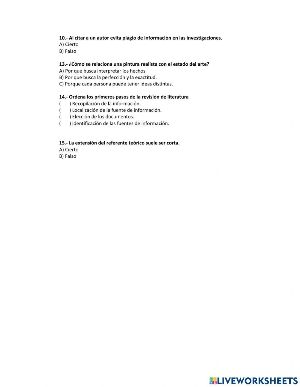 Quiz revidion de literatura