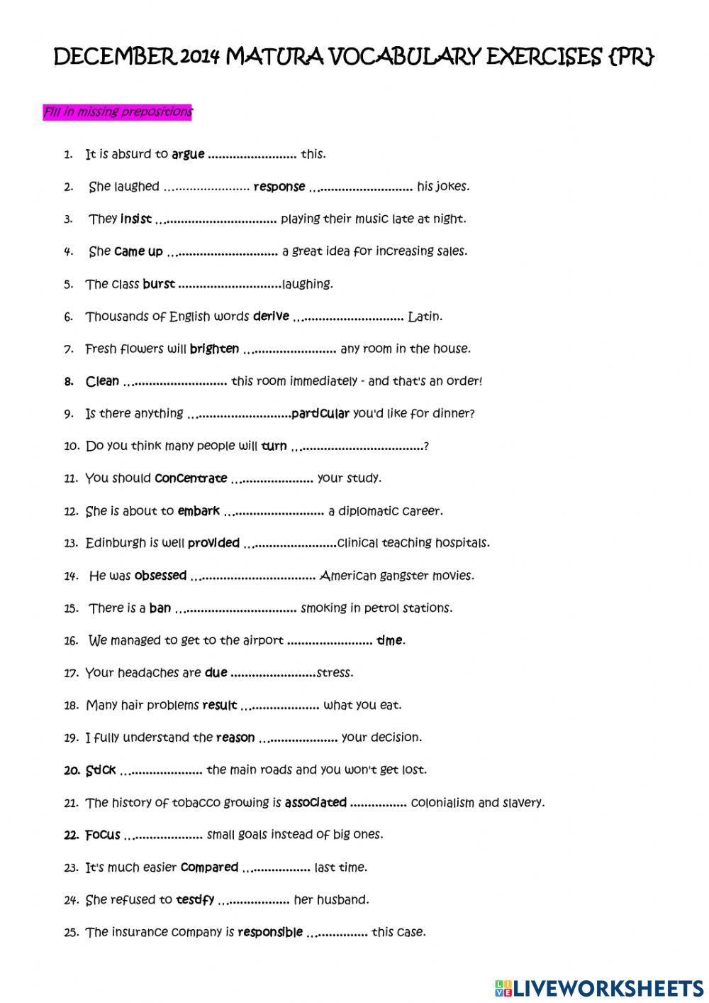 DECEMBER 2014 PR prepositions