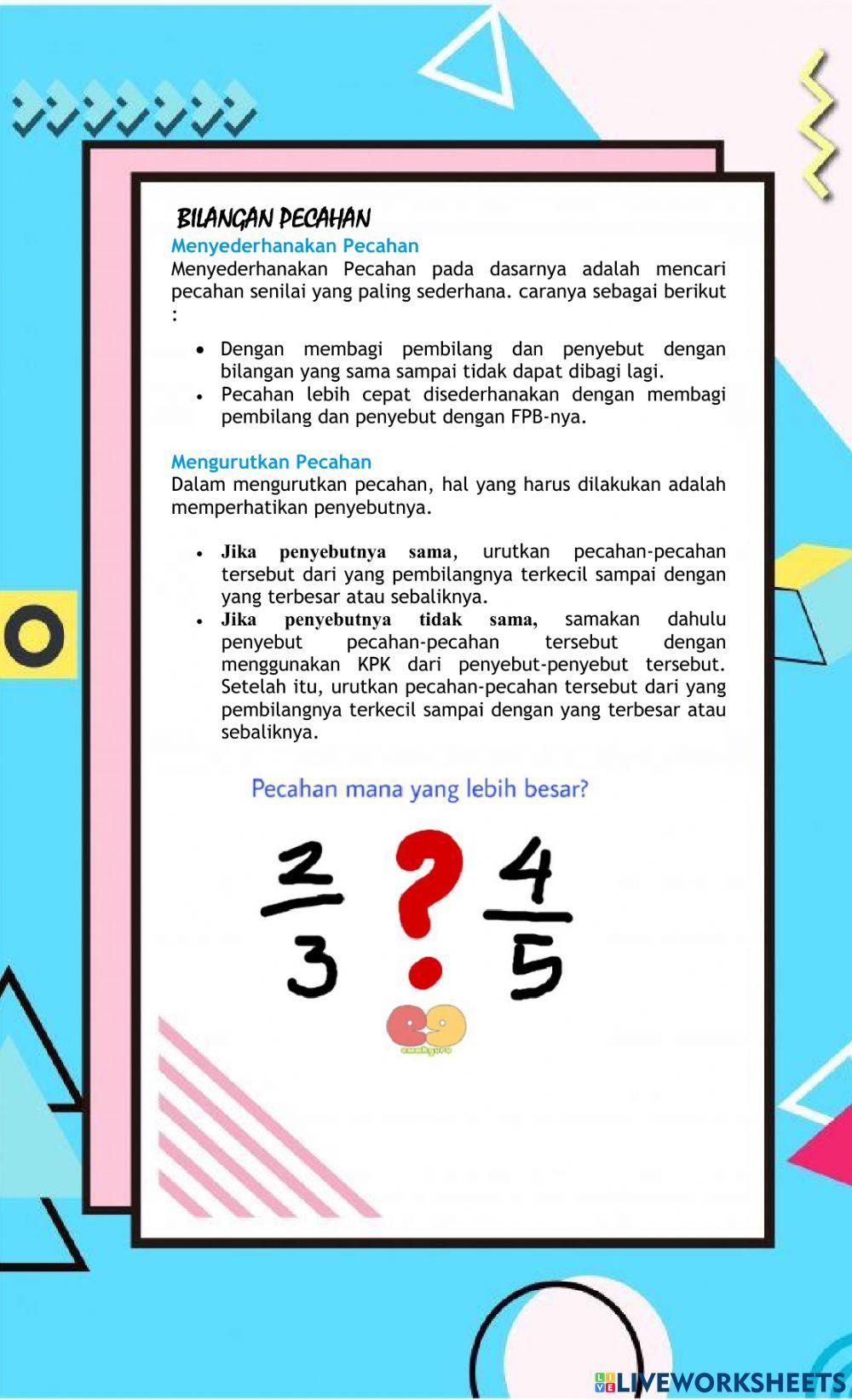 Lkpd bilangan pecahan