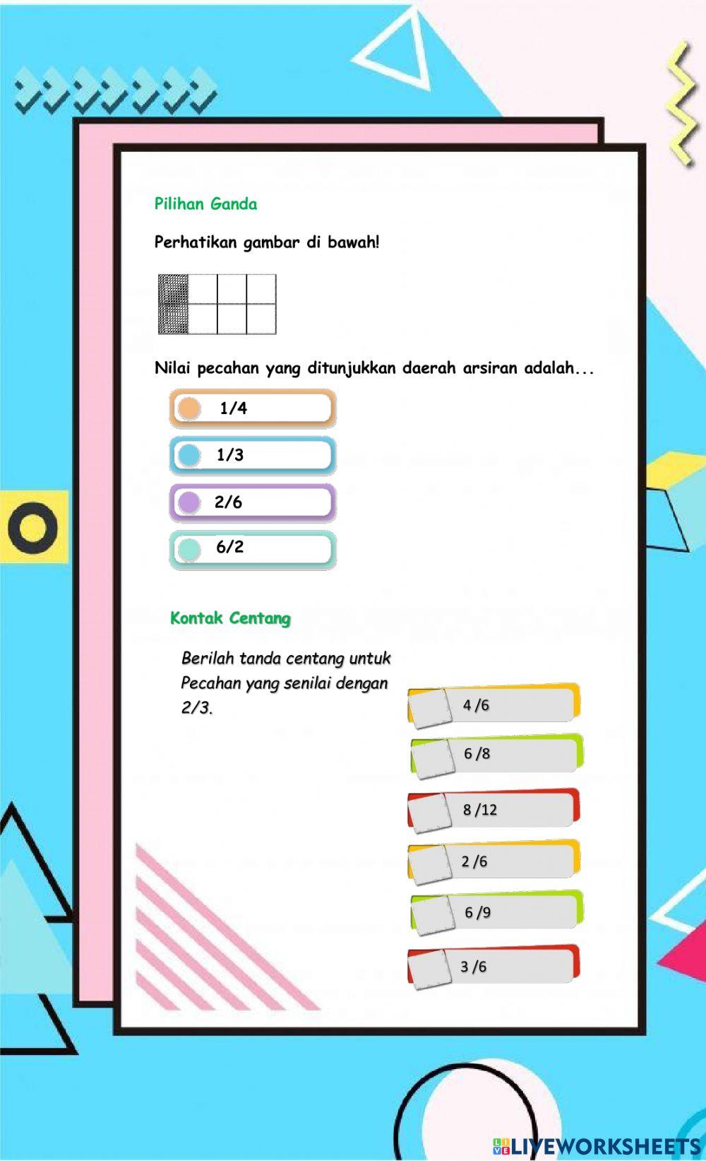 Lkpd bilangan pecahan