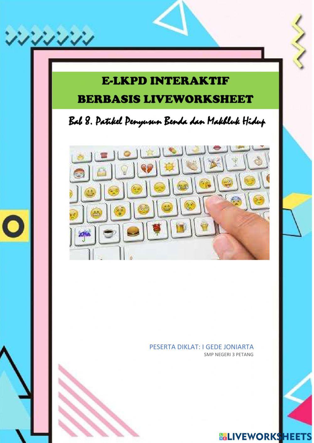 E-LKPD Partikel Penyusun Benda dan Makhluk Hidup