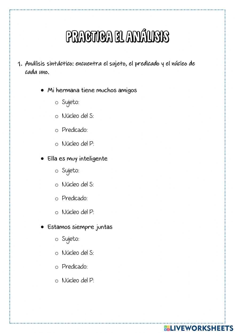 Practica el análisis