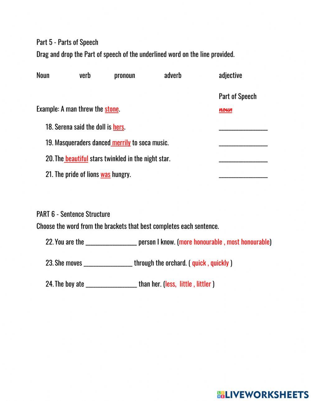 Language arts review