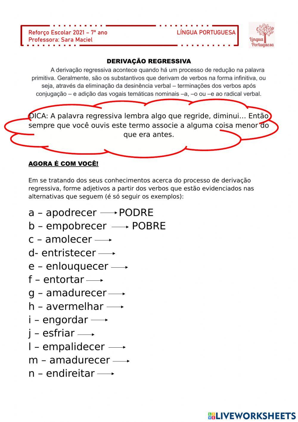 Derivação Regressiva