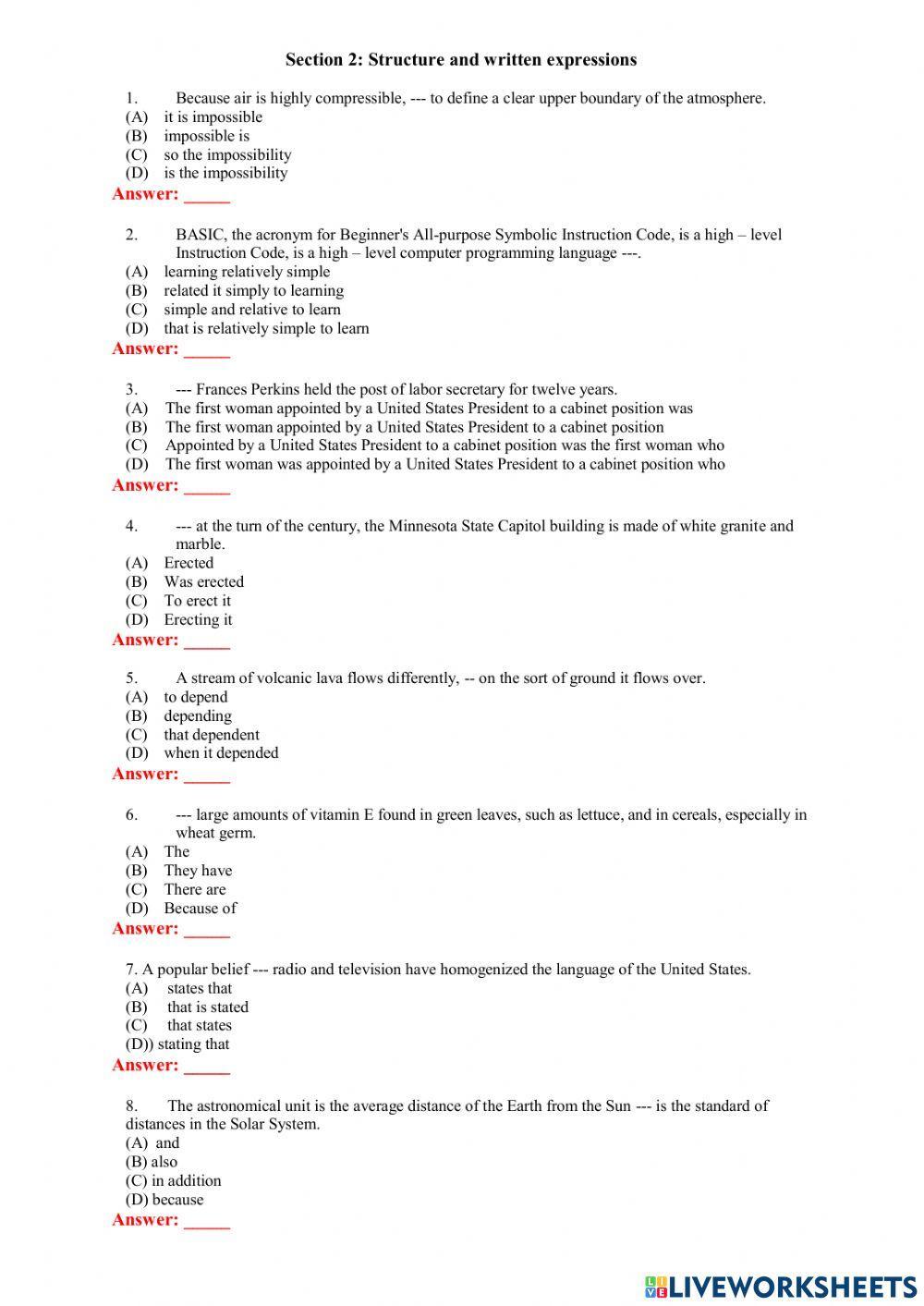 TOEFL prediction 1 (structure)